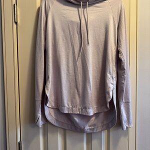 Athleta Lavender Drawstring Hooded Pullover